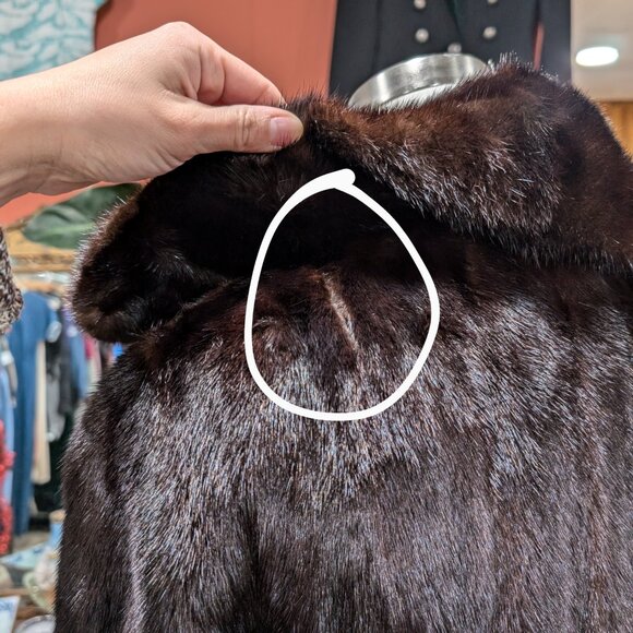 Elegant Brown genuine Mink Fur Coat Size Small 2-4 - Picture 6 of 12